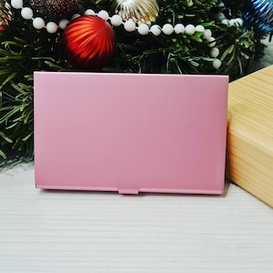 estojo para cartão de visita Porta cartão de visita cor rosa Pode ser personalizado Pedido personalizado
