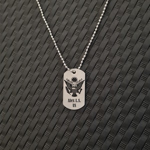 Armee, Armee Charm, Herren Halskette, Halskette Charm, Spielkarten, Geschenk für Vater, graviertes Geschenk, Vater Geschenk Botschaft, gravierte Zitate