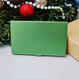 estojo para cartão de visita Porta cartão de visita cor verde Pode ser personalizado Pedido personalizado
