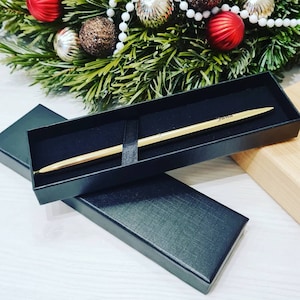 Gouden kleur pen met geschenkdoos Kan worden gepersonaliseerd Aangepast verzoek