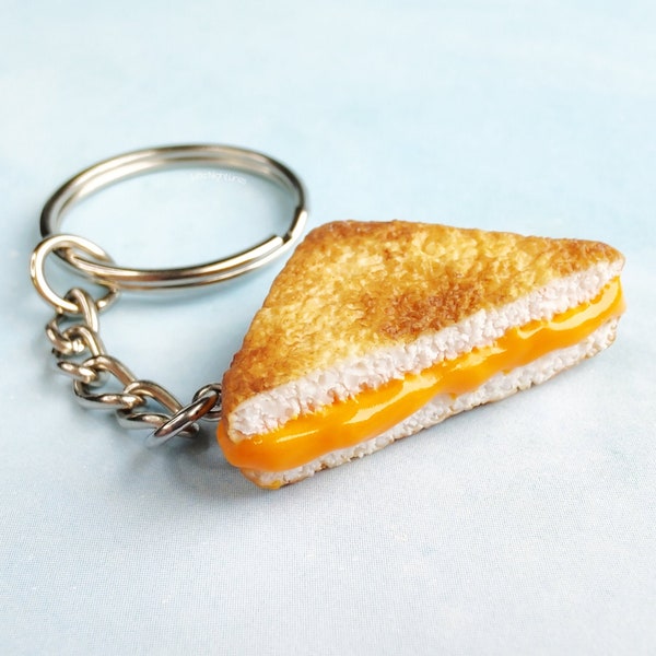 Grilled Cheese Charm , Toasted Cheese Keychain