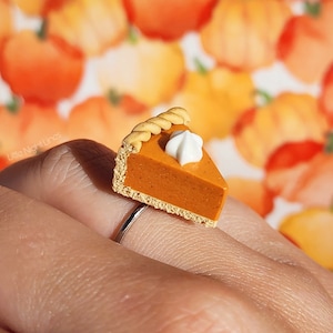 Pumpkin Pie Ring , Thanksgiving Jewelry