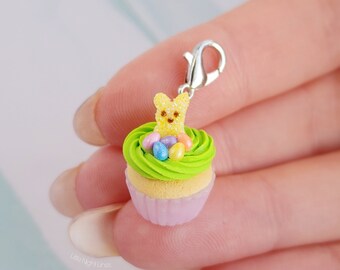 Easter Bunny Basket Cupcake Charm