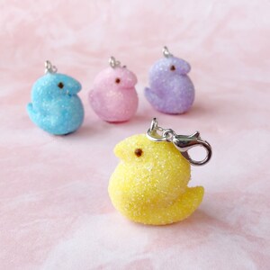 Easter Chick Charm , Marshmallow Easter Basket Stuffer