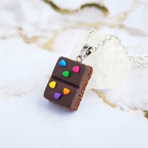 Galaxy Brownie Necklace , Foodie Jewelry