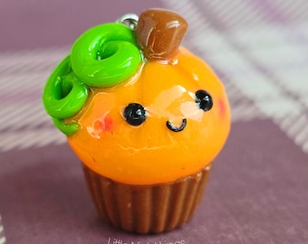 Pumpkin Muffin Charm , Halloween Mini