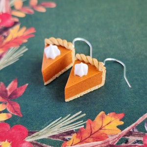 Pumpkin Pie Earrings , Thanksgiving Jewelry