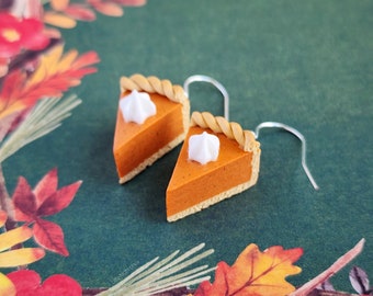 Pumpkin Pie Earrings , Thanksgiving Jewelry