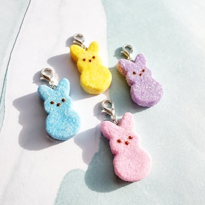 Easter Bunny Charm , Marshmallow Easter Basket Stuffer