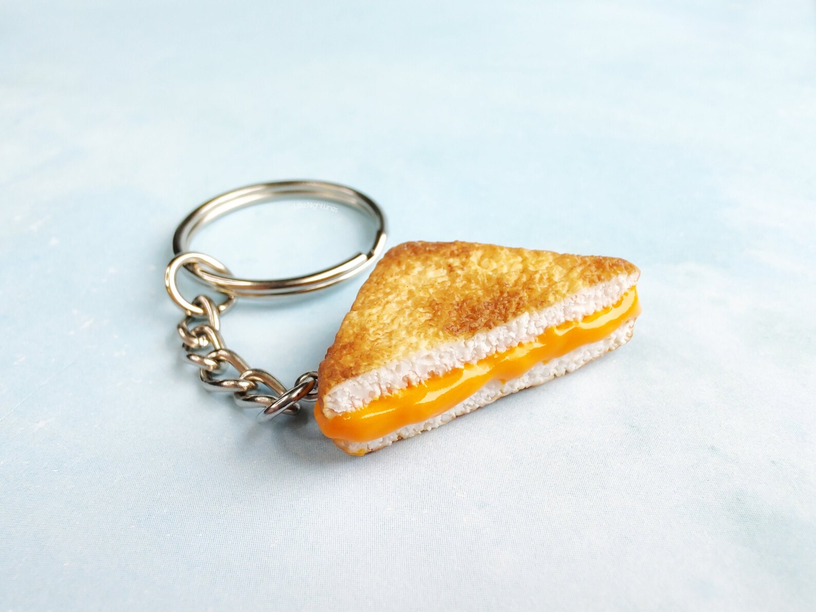 Grilled Cheese Charm Toasted Cheese Keychain Tiny Food Etsy