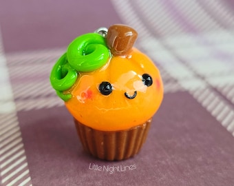 Pumpkin Muffin Charm , Halloween Mini