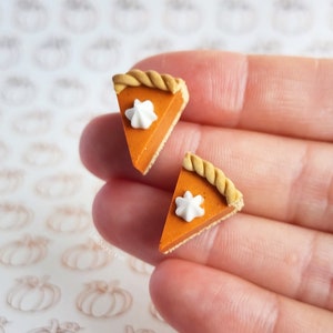 Pumpkin Pie Stud Earrings , Thanksgiving Jewelry