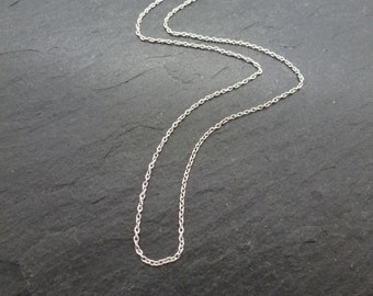 Sterling silver chain necklace/Plain Silver Chain/Dainty necklace/Classic simple necklace/Chain only necklace/Trace chain/Delicate Chain
