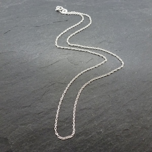 Sterling Silver chain 925/ Silver Chain/Silver chain necklace/ chain for necklace/ simple necklace/Trace chain/thin silverChain/16 18 inch