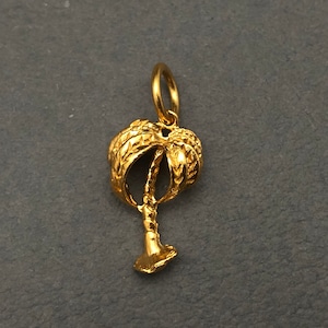 Medium Palm Tree Charm / Nature Jewellery / Talisman / Charm Necklace / Charm Jewellery / Gold Plated