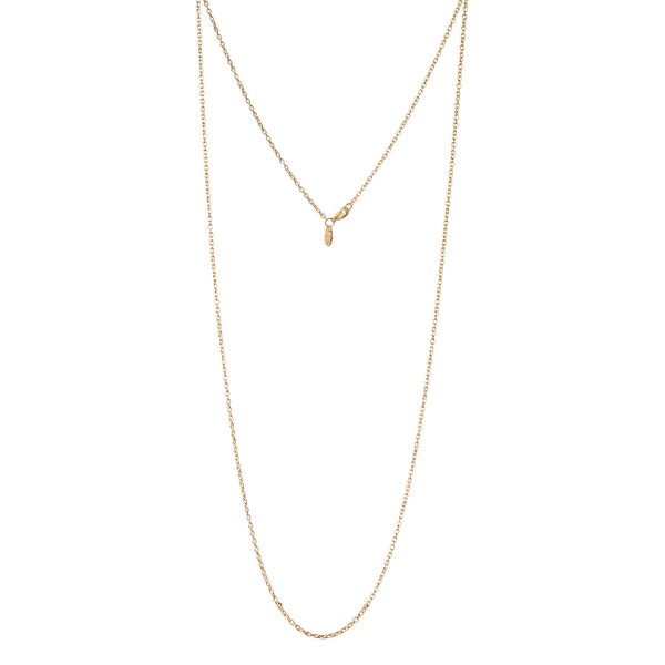 Long Simple  Gold Plated Chain,60cm chain,85 cm chain, chain necklace,Plain Chain,Classic simple necklace,Chain only necklace,Trace chain,