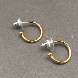 Mini Creole Earrings  gold plated , Earrings hand made fair trade , Hoop Earrings,