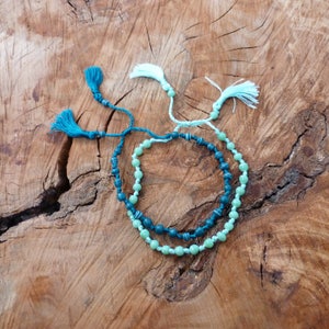 Recycled Glass Bead Friendship Bracelets, Bali Friendship Bracelet hand made  fair trade