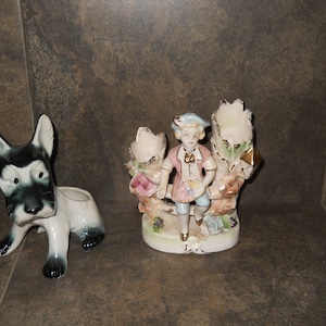 Vintage French Shabby Chic Hand Painted Figurine