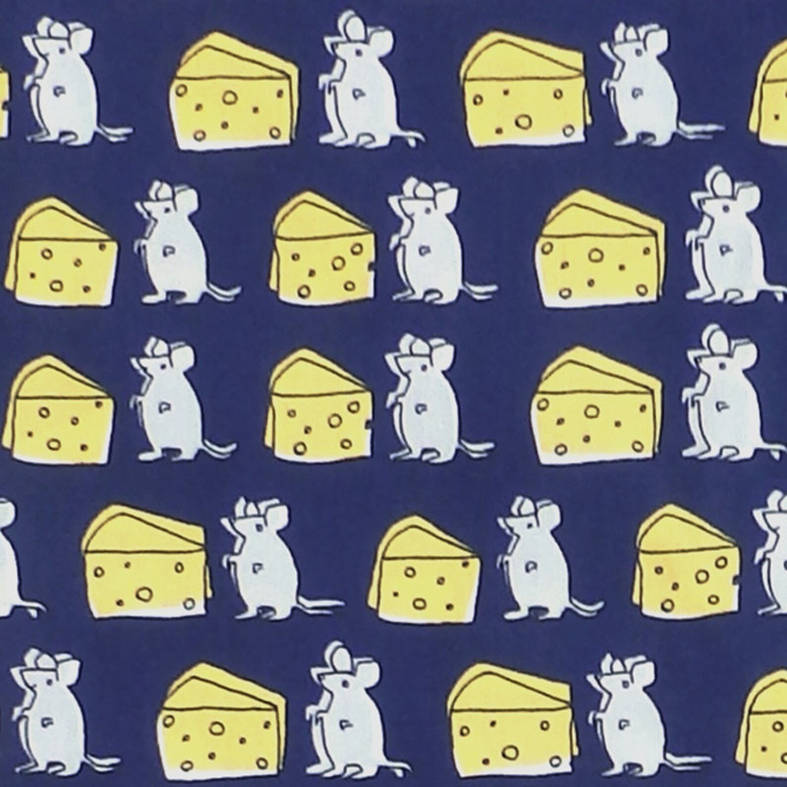 Sevenberry Cheesy Mice Mouse Fabric Blue per 1/2 Metre Etsy