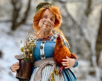 Grandmother, Forest guard, Forest Inhabitant, Friend of Elves - One-Of-A-Kind art masterpiece, Home decor, OOAK Doll, Gift for best friend