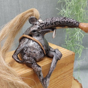 Verrückte RAT/Maus, modisch - Lustige Keramikfigur, Regal, Wohndekor, Gartendekor, Keramikratte, originelles Geschenk