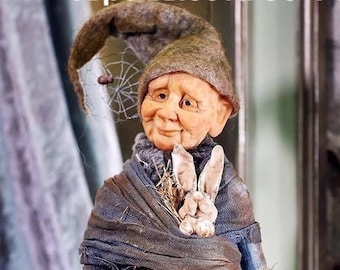 Handmade Forest Guard Art Doll, One-Of-A-Kind Home Decor