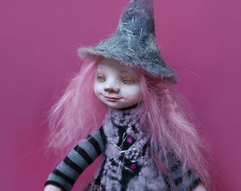 Cute Witch -  Exclusive masterpiece, OOAK Art doll