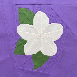 Jasmine Quilt Block Pattern – Foundation Paper Piecing PDF - FPP