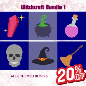 Witchcraft Witchy Magic 1.0 Paquete de patrones de bloques de colcha FPP de 6 piezas - Foundation Paper Piecing (PDF) - FPP