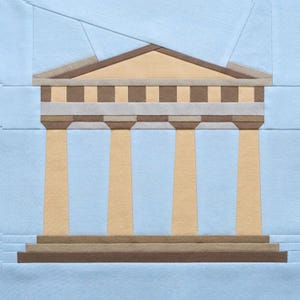 Athens - Parthenon Quilt Block Pattern – Foundation Paper Piecing PDF