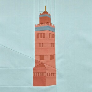 Marrakech - Koutoubia Mosque Quilt Block Pattern – Foundation Paper Piecing PDF