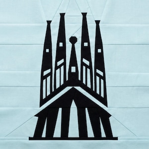 Barcelona - Sagrada Familia Quilt Block Pattern – Foundation Paper Piecing PDF