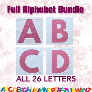 Full Alphabet (26 letters) Quilt Block Pattern bundle - Foundation Paper Piecing (PDF)