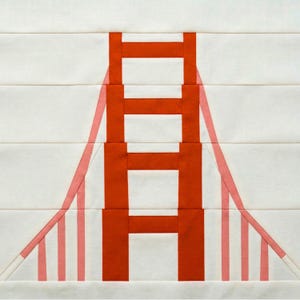 San Francisco - Golden Gate Bridge Quilt Block Pattern – Foundation Paper Piecing PDF