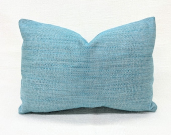 ONE 14x21 Cotton Teal Strie Lumbar PILLOW COVER