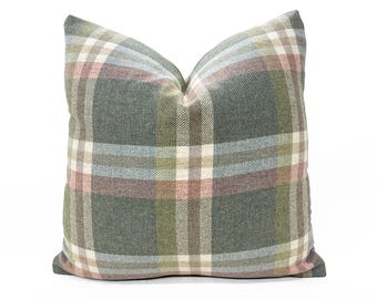 IAN SANDERSON "Wigeon Plaid" Moorland Pillow Cover - Cozy Home Decor