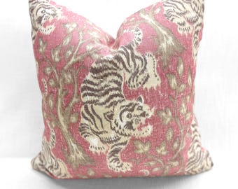 COWTAN & TOUT "Tigra" Ruby Pillow Cover - 22 x 22 inches
