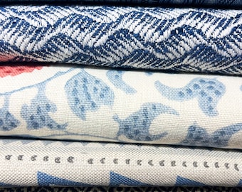 Designer Fabric Remnants SMALL Bundle | Luxury Upholstery Fabric Scraps for Quilting, Sewing & Crafts