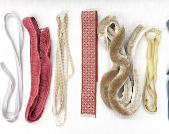 Designer Trim Remnant Box – Assorted Luxury Trims for Sewing, Upholstery & Crafts