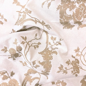 FORTUNY REMNANT - &quot;Veneziano&quot; Ivory & gold