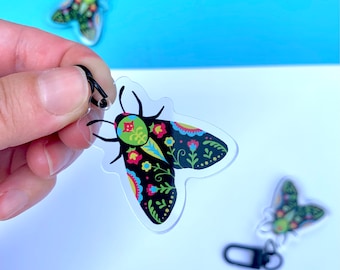 Llavero acrílico Little Moth- doble cara
