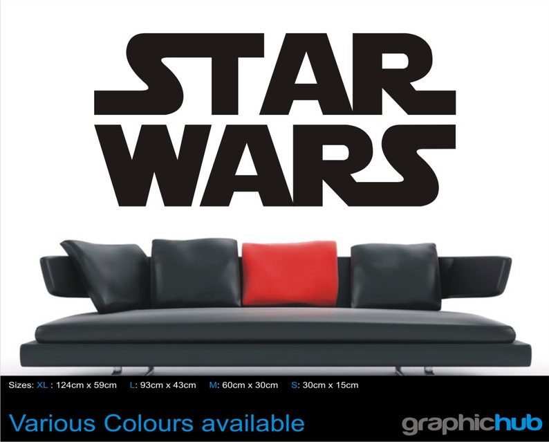 Star Wars Logo Wall Art Sticker Decal Etsy