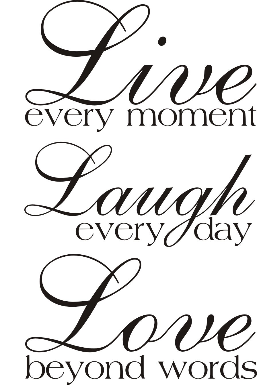 Live Laugh Love Wall Art Quote Sticker Decal Etsy