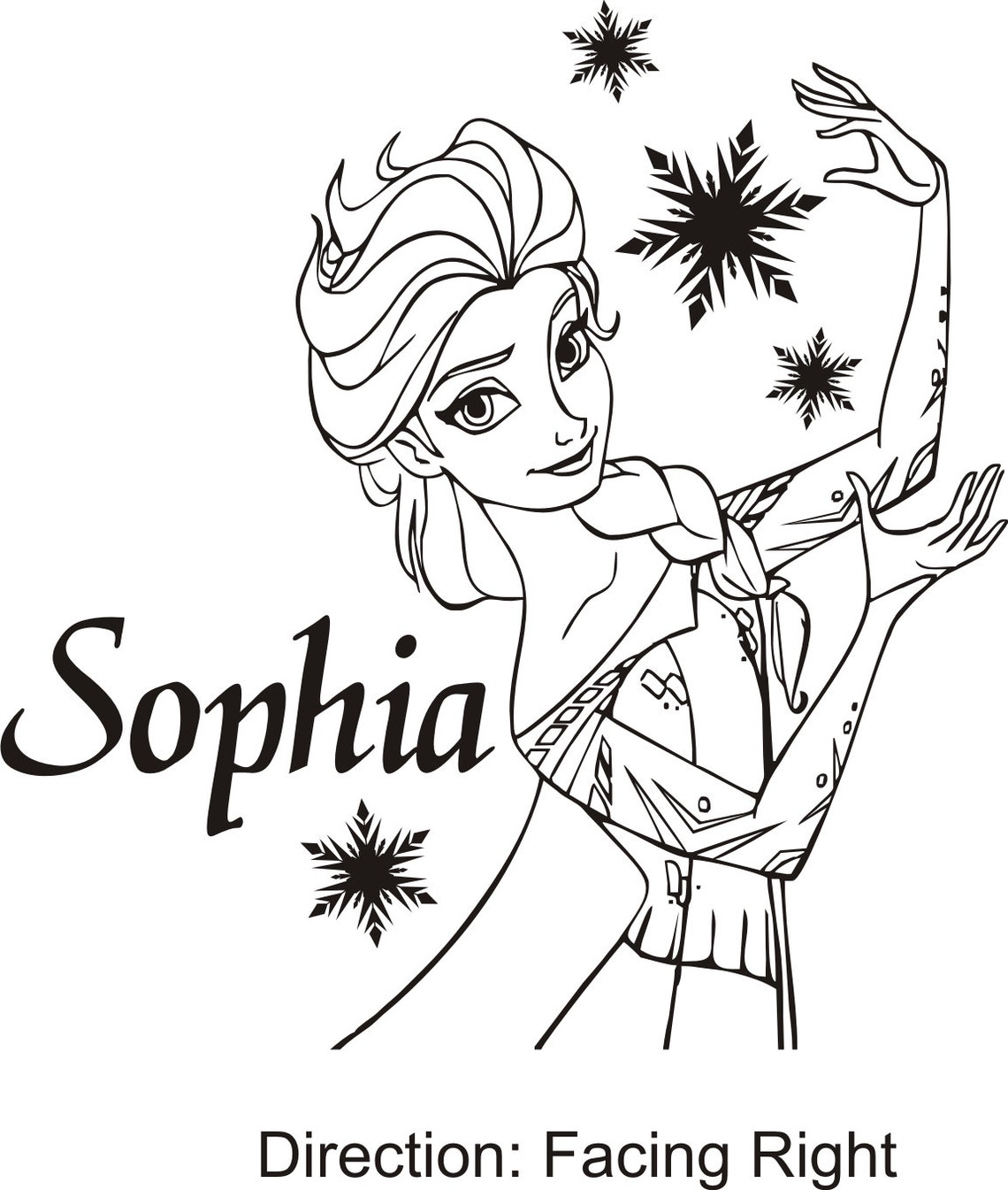 Personalised Disney frozen elsa wall art sticker decal Add Etsy