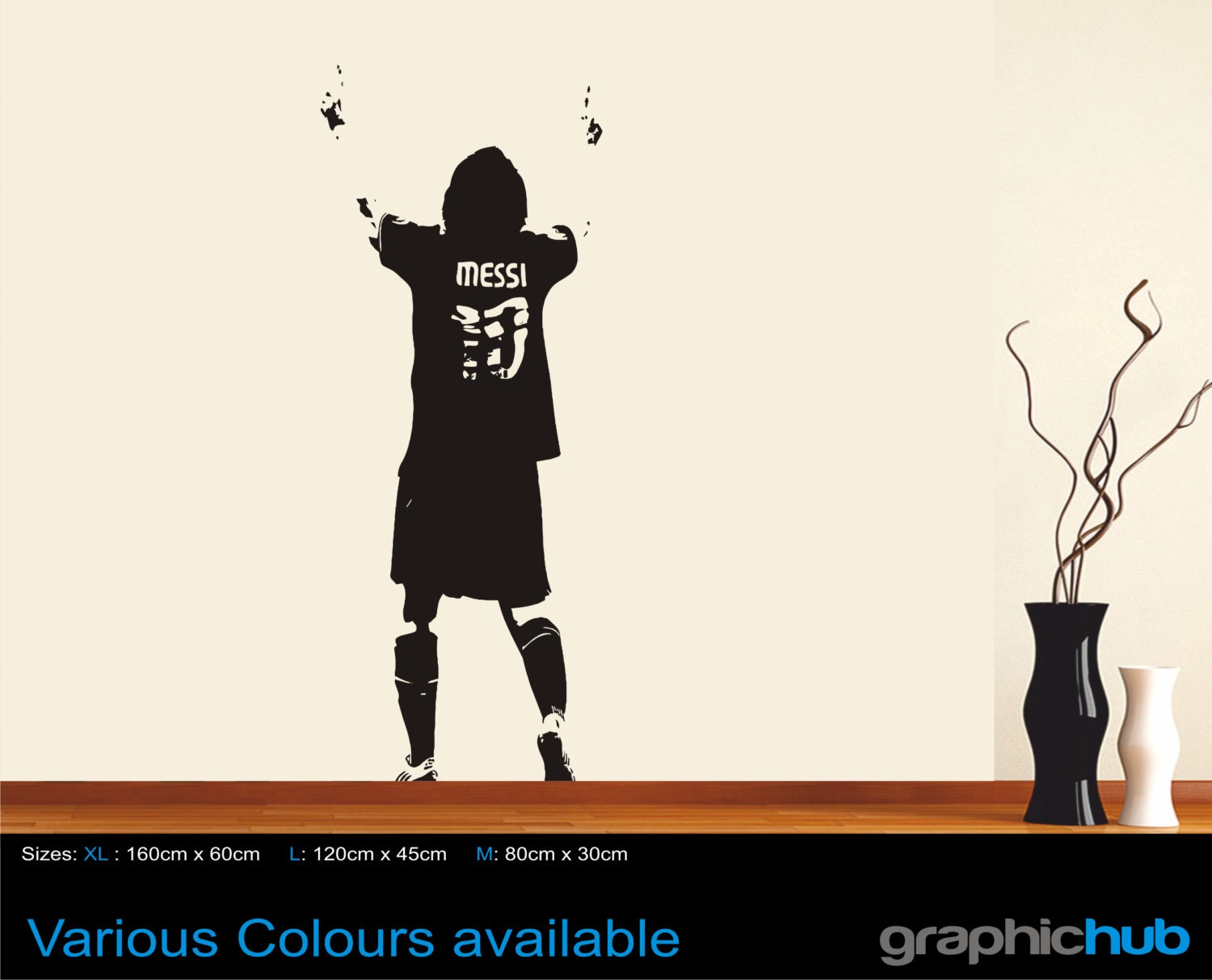 Lionel Messi Wall Art Sticker Decal Etsy