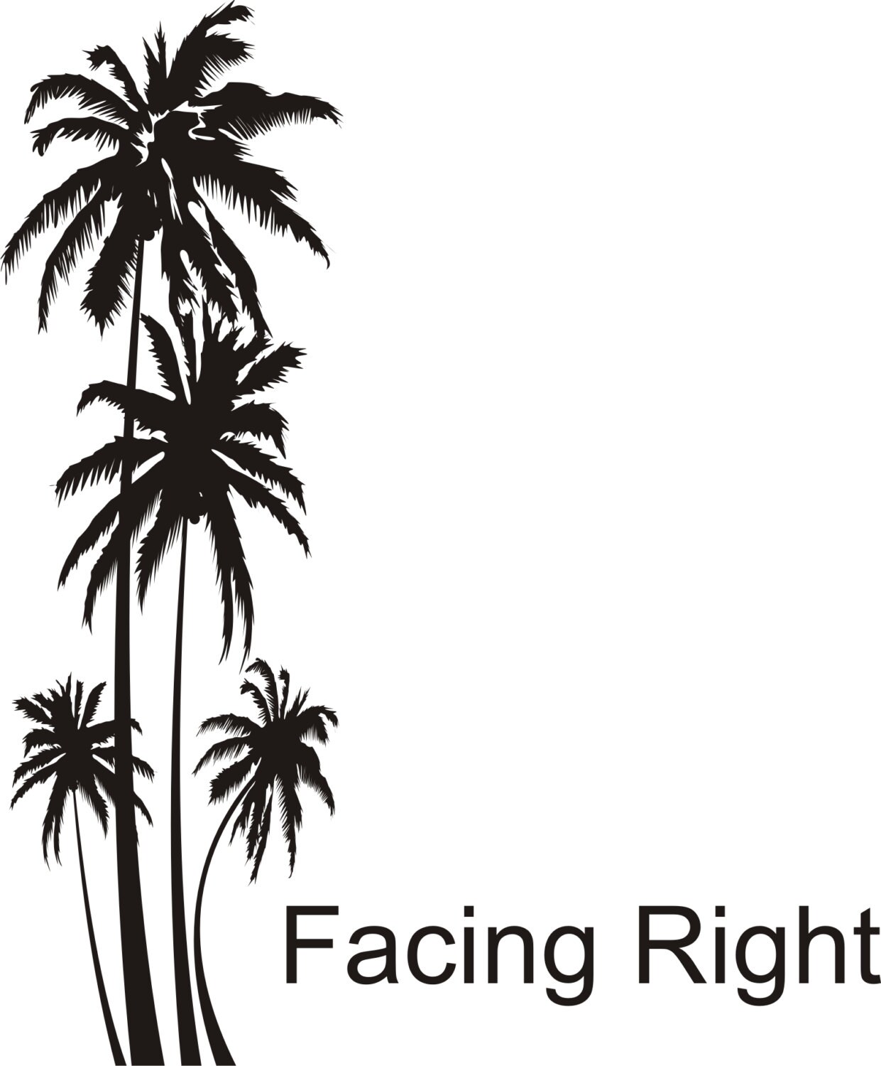 Palm Trees Wall Art Sticker Decal Upto 6 Ft Tall Etsy UK