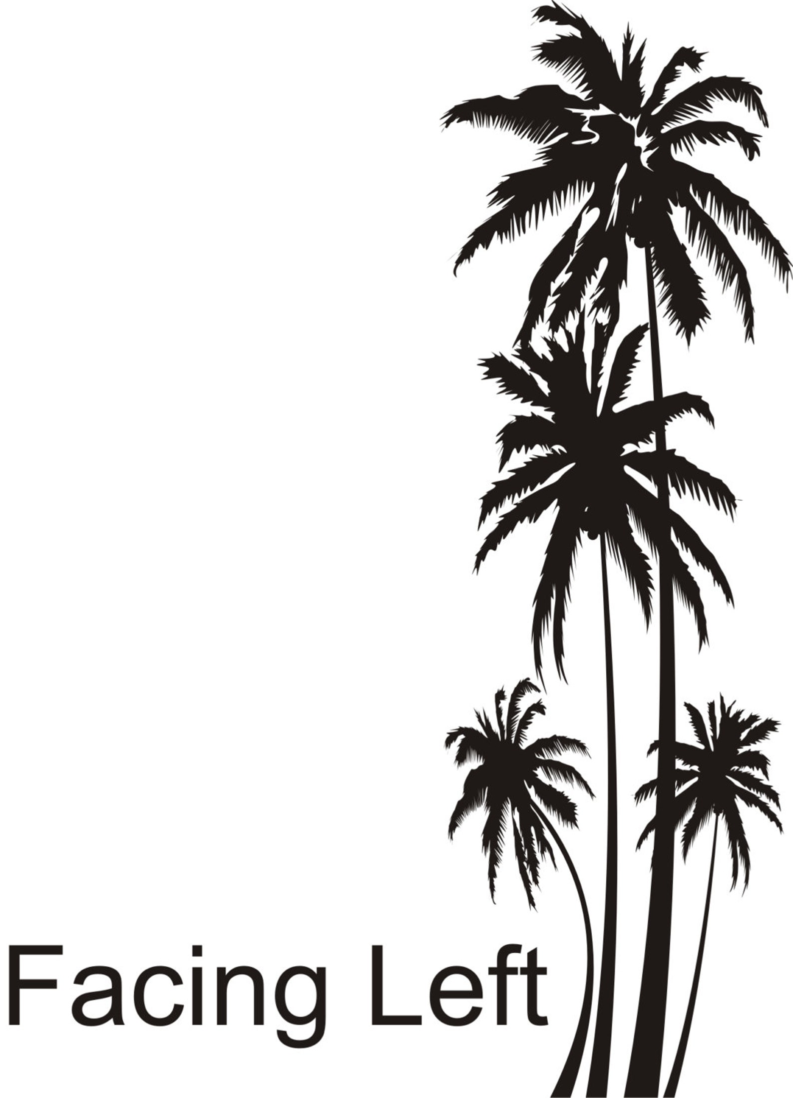 Palm Trees Wall Art Sticker Decal Upto 6 Ft Tall Etsy UK