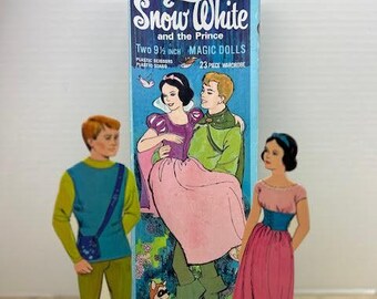 Vintage Whitman Snow White and the Prince Paper Dolls, 1967 Snow White and the Prince Paper Dolls, Vintage Disney Paper Dolls, Snow White