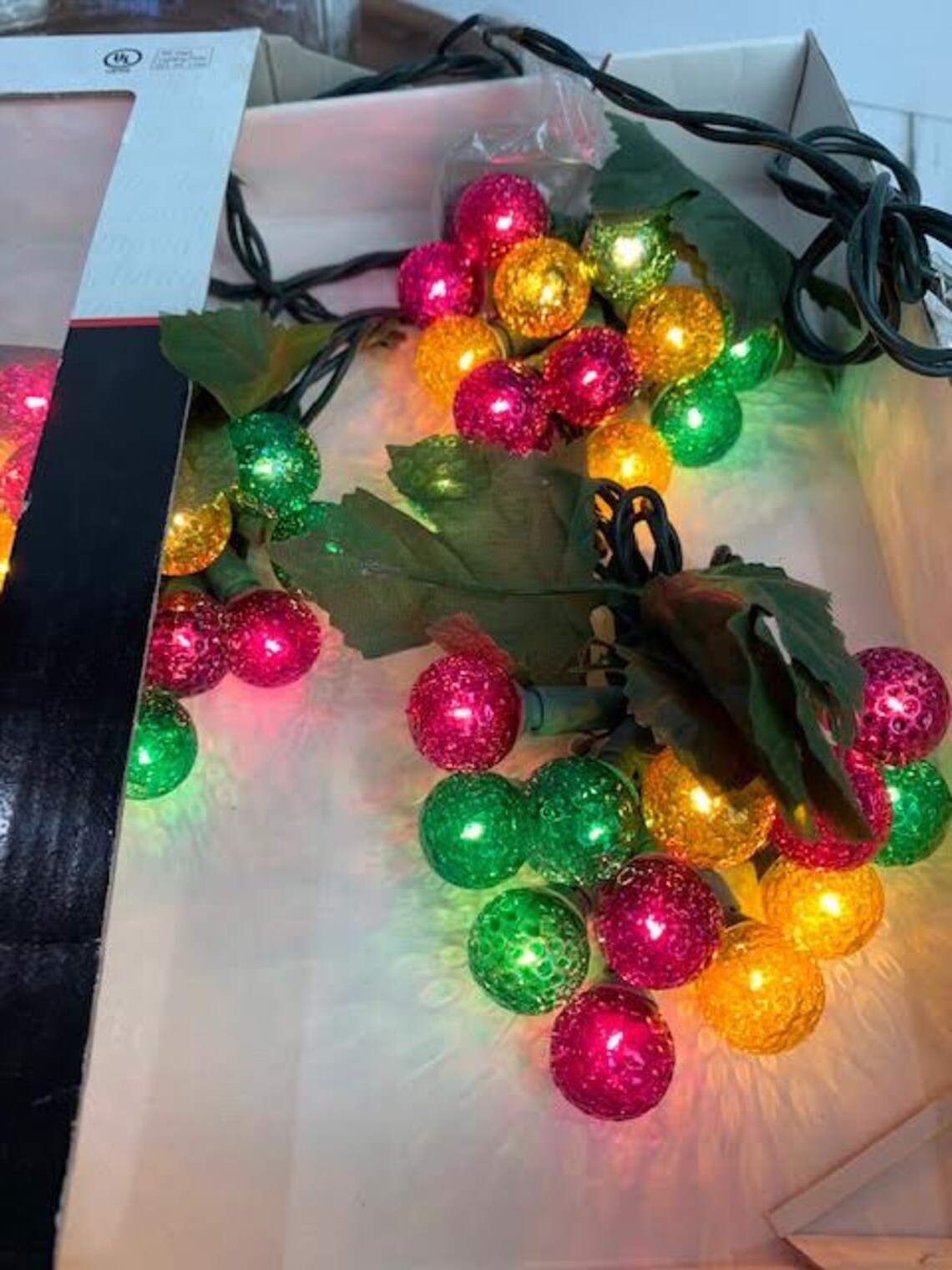 Novelty Grape Cluster String Lights Vintage Ball One Gallon Etsy